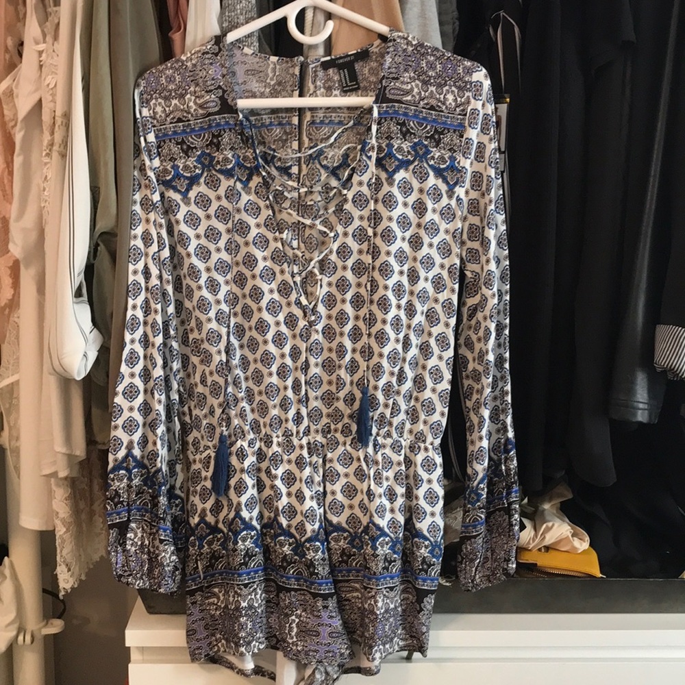 Lace up romper